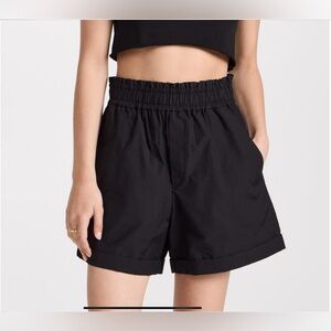 A.L.C.-Kaleb Pull On Black Cuffed shorts
